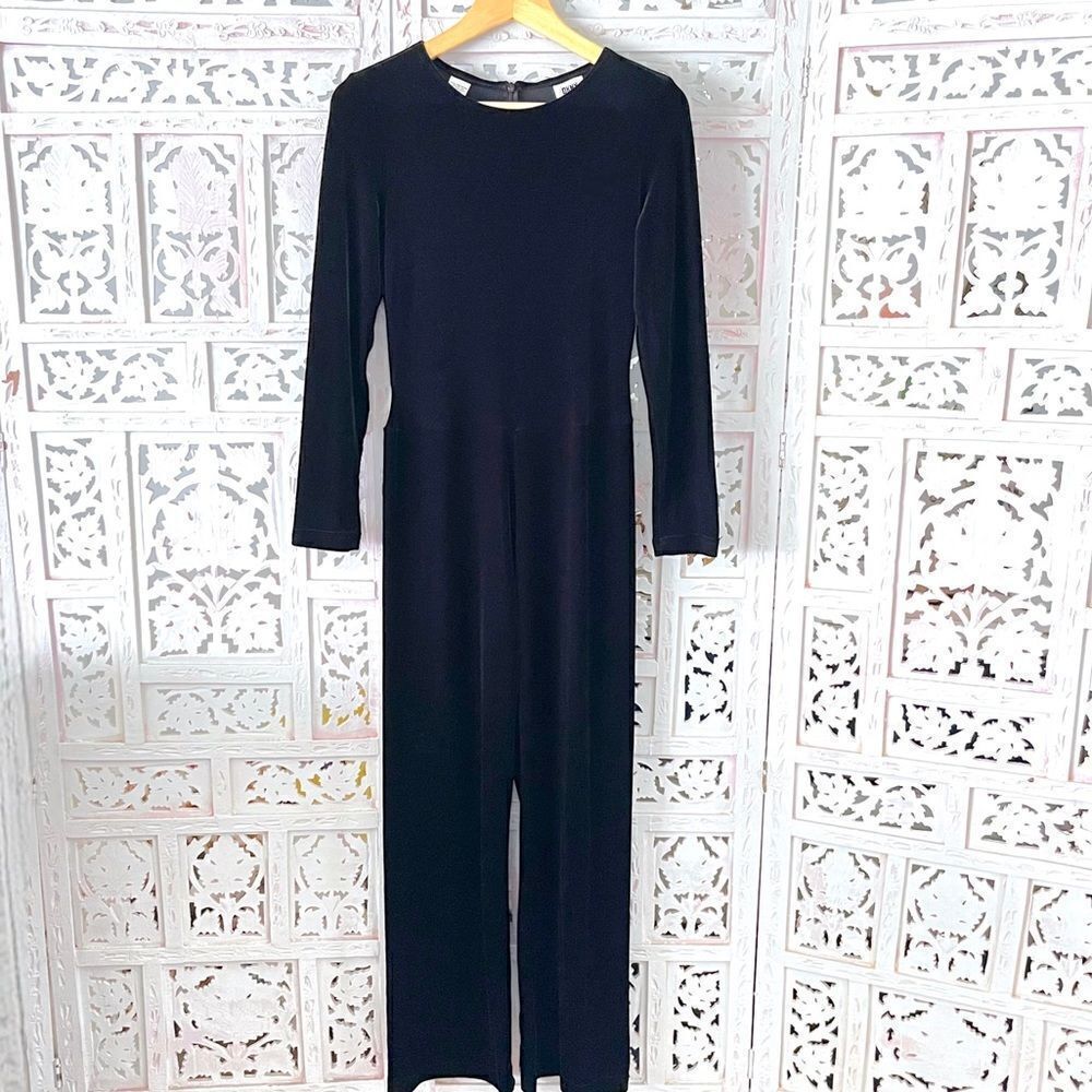 VTG DKNY Velvet Long Sleeve Jumpsuit